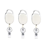 68cm Retractable Pull Badge Reel Zinc Alloy ID Lanyard Name Tag Card Badge Holder(White)