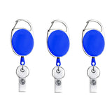 68cm Retractable Pull Badge Reel Zinc Alloy ID Lanyard Name Tag Card Badge Holder(Navy Blue)