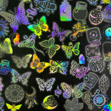 200 PCS/Set TM027-30 Laser Stickers DIY Packaging Handbook Decoration Dtickers