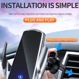 Infrared Magnetic Car Wireless Charging Phone Bracket with Micro USB + 8 Pin + Type-C / USB-C