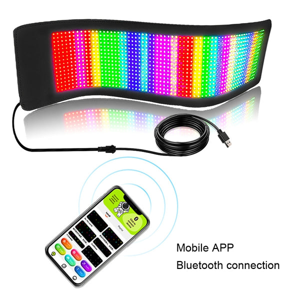 Car LED Flexible Display Cell Phone APP Control Bluetooth Connection RGB 672x218mm