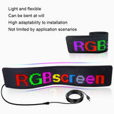 Car LED Flexible Display Cell Phone APP Control Bluetooth Connection RGB 672x218mm