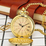 Engraved Vintage Commemorative Quartz Pocket Watch Round Watch, Style: Forever (Gold)