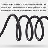 Straight Head 0.3m Cat 8 10G Transmission RJ45 Male To Female Computer Network Cable Extension Cable(Black)
