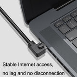 Straight Head 0.3m Cat 8 10G Transmission RJ45 Male To Female Computer Network Cable Extension Cable(Black)