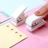 kw-trio 92A0 10 Pages Single Hole Mini Loose Leaf Puncher(Black)