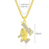 Handheld Exaggerated Hip Hop Style Necklace Collarbone Chains