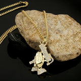 Handheld Exaggerated Hip Hop Style Necklace Collarbone Chains