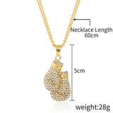 Boxing Gloves Exaggerated Hip Hop Style Necklace Collarbone Chains