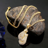 Boxing Gloves Exaggerated Hip Hop Style Necklace Collarbone Chains