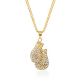 Boxing Gloves Exaggerated Hip Hop Style Necklace Collarbone Chains