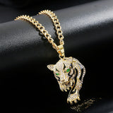 Leopard Exaggerated Hip Hop Style Necklace Collarbone Chains
