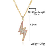 Lightning Exaggerated Hip Hop Style Necklace Collarbone Chains