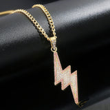 Lightning Exaggerated Hip Hop Style Necklace Collarbone Chains