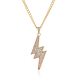 Lightning Exaggerated Hip Hop Style Necklace Collarbone Chains