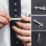 Men Business Formal Wedding Tie Clips, Color: Silver Golf