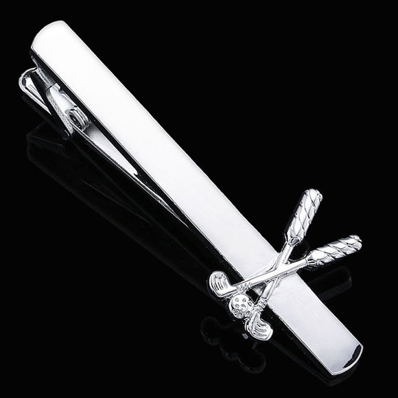 Men Business Formal Wedding Tie Clips, Color: Silver Golf