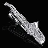 Men Business Formal Wedding Tie Clips, Color: Silver Sax