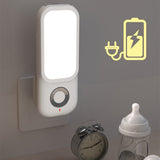 LED Induction Night Light Intelligent Wireless Aisle Corridor Night With Flashlight,Spec: Dual-use EU Plug