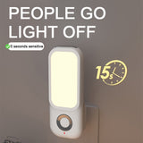 LED Induction Night Light Intelligent Wireless Aisle Corridor Night With Flashlight,Spec: Dual-use EU Plug