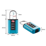 TSA Customs Code Lock Travel Luggage Lock Mini Contrast Color Design Combination Padlock(Orange Red)