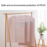 Thicken Solid PEVA Clothing Dust Cover with Zipper(Transparent)