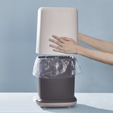 Household Kitchen Office Double-layer Trash Can(Grey)