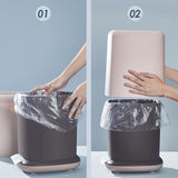 Household Kitchen Office Double-layer Trash Can(Grey)