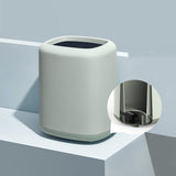 Household Kitchen Office Double-layer Trash Can(Grey)