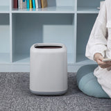 Household Kitchen Office Double-layer Trash Can(Grey)