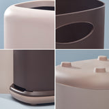 Household Kitchen Office Double-layer Trash Can(Grey)