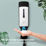 Automatic Disposable Soap Dispenser Sterilizer Stainless Steel Movable Bracket, Specification:Disinfection+Stand (Silver)