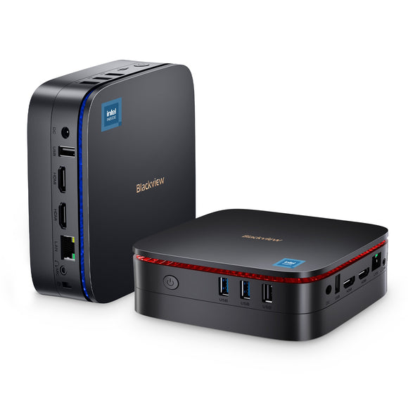 Blackview MP60 Mini PC, 16GB+512GB, Windows 11 Pro Intel Jasper Lake N5095 up to 2.9GHz , EU Plug (Black)