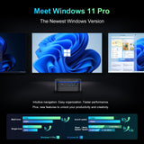 Blackview MP60 Mini PC, 16GB+512GB, Windows 11 Pro Intel Jasper Lake N5095 up to 2.9GHz , EU Plug (Black)