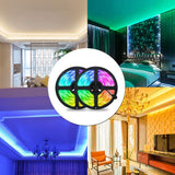 YWXLight 10m SMD 5050 Waterproof Bluetooth Control RGB LED Light Strip, US Plug