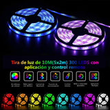 YWXLight 10m SMD 5050 Waterproof Bluetooth Control RGB LED Light Strip, US Plug