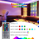 YWXLight 5m IP65 Waterproof RGB LED Strip Kit with 44 Keys 20 Colors Remote Control