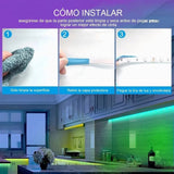YWXLight 5m IP65 Waterproof RGB LED Strip Kit with 44 Keys 20 Colors Remote Control