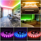 YWXLight 5m IP65 Waterproof RGB LED Strip Kit with 44 Keys 20 Colors Remote Control