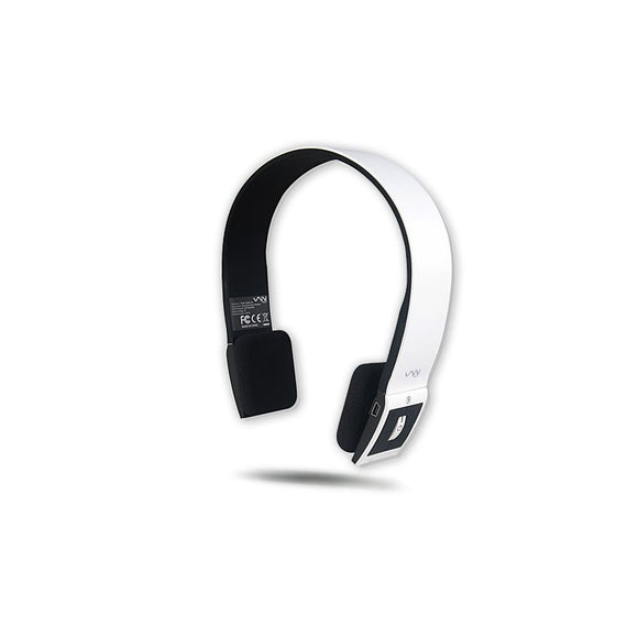 Headset, Bluetooth m. mikrofon, Wintech WHB-15W Hvítt