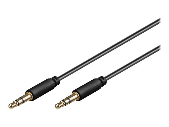Goobay Audio cable 1m slim 3.5 mm stereo jack