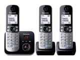 Panasonic KX-TG6823 - trådløs telefon - besvarelsessystem med opkalds-ID + 2 ekstra telefonrør