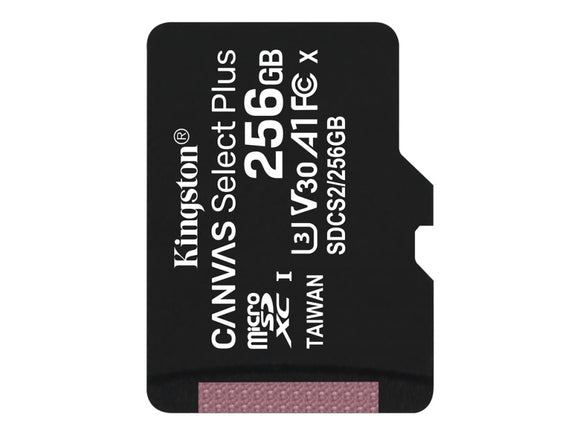 KINGSTON 256GB micSDXC 100R A1 C10 w/o ADP