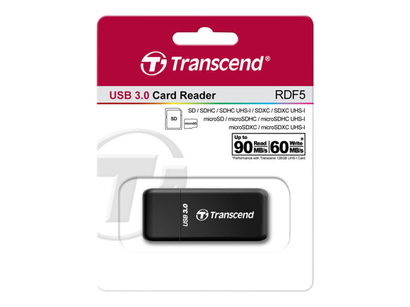 TRANSCEND CARDREADER RDF5 USB3.0 BLACK IN PERP