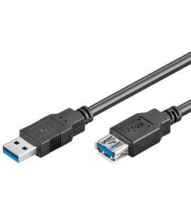 Goobay USB 3.0 A han/A hun forlænger 3m sort