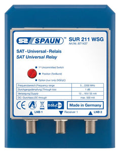 Spaun SUR 211WSG, sat universal relay (3 options) outdoor